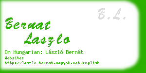 bernat laszlo business card